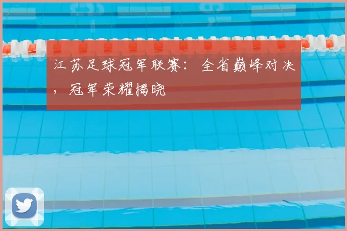 江苏足球冠军联赛:全省巅峰对决,冠军荣耀揭晓